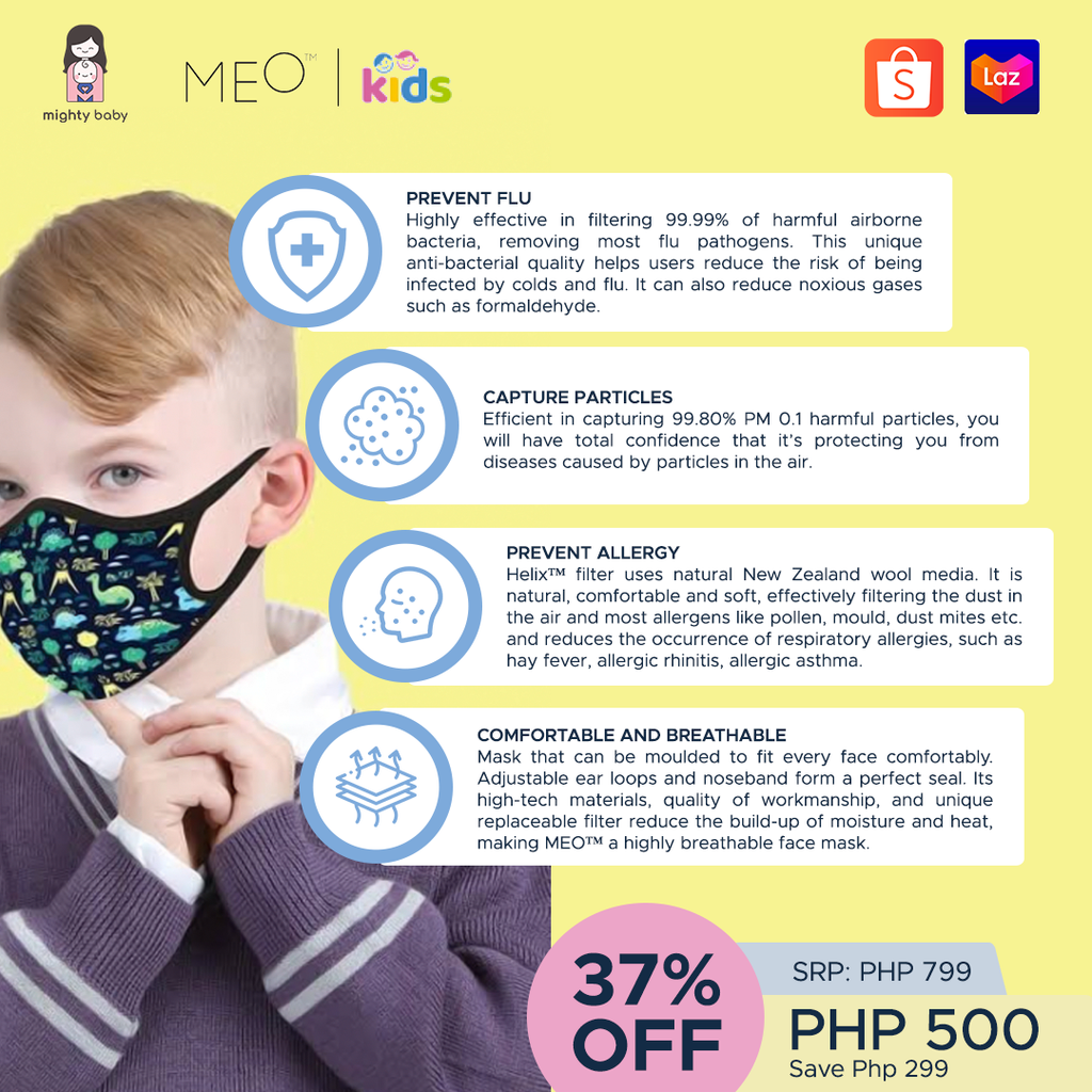 Meo Mask MEO Kids Face Mask– Mighty Baby PH