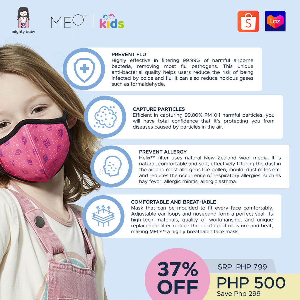 Meo Mask MEO Kids Face Mask– Mighty Baby PH