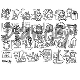 DrawnBy Washable Silicone Coloring Mat - A Little abc
