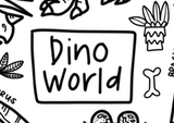 DrawnBy Washable Silicone Coloring Mat - Dino World