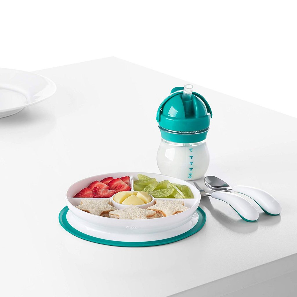 OXO Tot Stick And Stay Suction Divided Plate