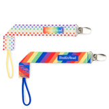 Booginhead PaciGrip 2 Pack - Rainbow and Dots
