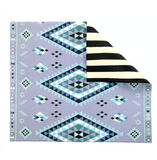 Play With Pieces - Blue Moroccan/Stripes Playmat