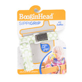 Booginhead SippiGrip for Cup, Bottle, & Toy Teether - Delicate Dot Green