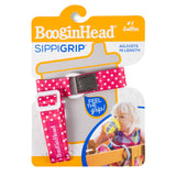 Booginhead SippiGrip for Cup, Bottle, & Toy Teether - Pink Polka Dot