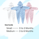 Cotton Central 100% USA Cotton Long Sleeve Sleeper with Hood Premium