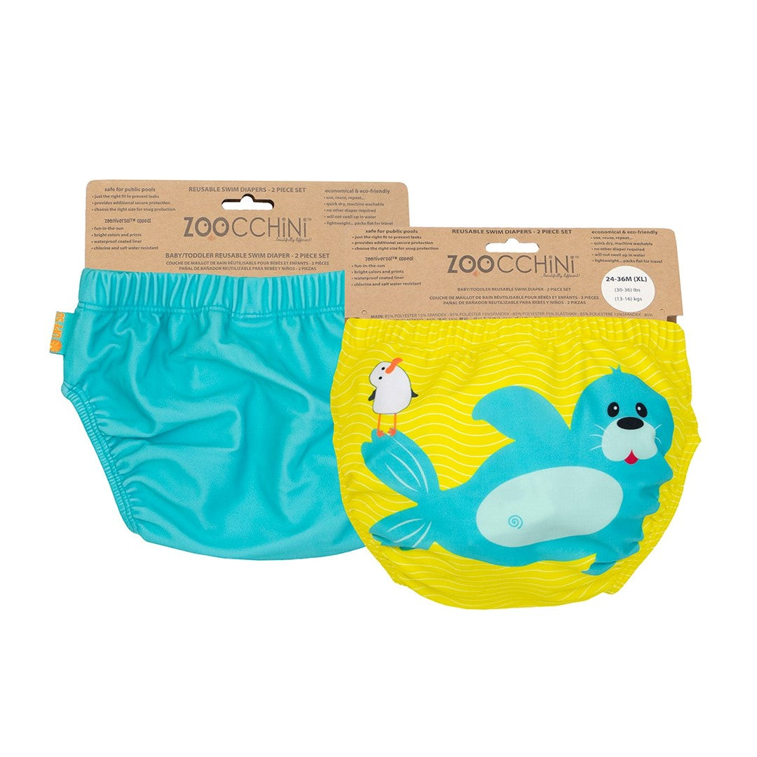 Zoocchini UPF Reusable Swim Diaper Set of 2 (1-2yrs)