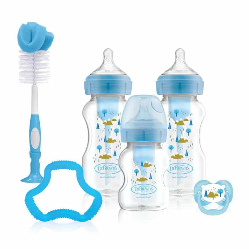 Brown's Options+ PP Wide Neck Bottle Gift Set Blue