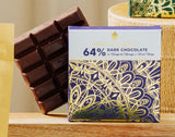 Auro 64% Dark Chocolate with Mega-Malunggay, Herbilogy Fenugreek and Dried Mango 50g