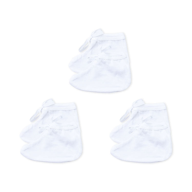 Cotton Central 100% USA Cotton Booties With String (Pack of 3)