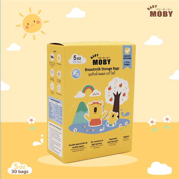 Baby Moby Breastmilk Storage Bags 5oz