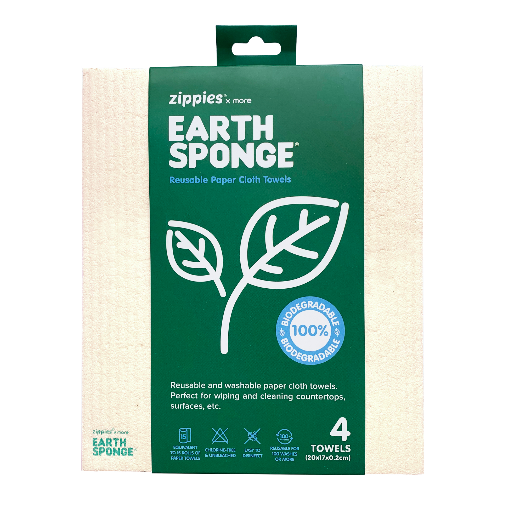 Zippies Earth Sponge Reusable Cloth Towel