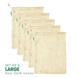 Zippies Cotton Mesh Bags (Set of 5)