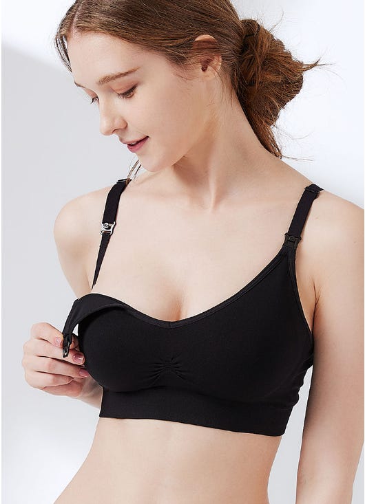 Medela Keep Cool Sleep Bra  Seamless Maternity & Nursing Bra with Full  Back Breathing Zone and Soft Touch Fabric, Black X-Large : :  Clothing, Shoes & Accessories
