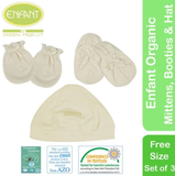 Enfant Organic Pack Set (Bonnet, Mitten, and Booties)