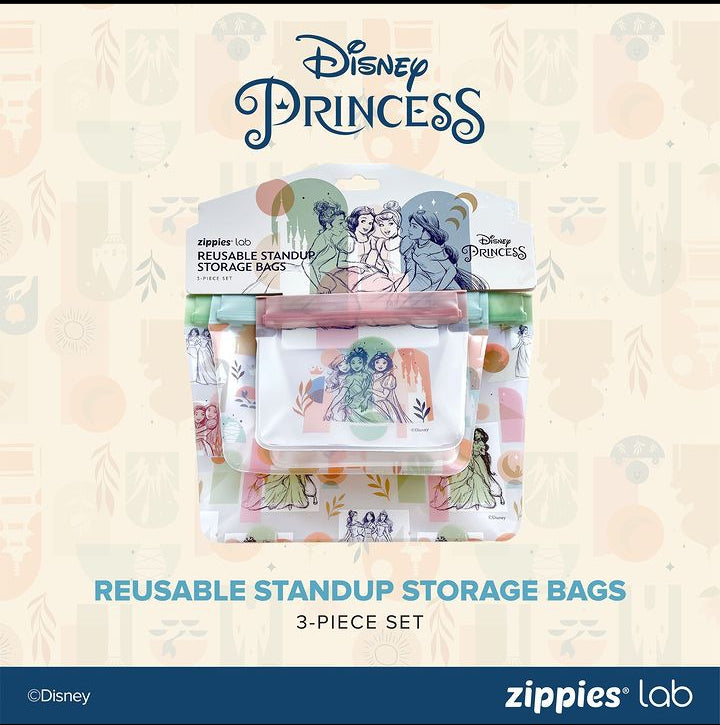 Zippies Lab Disney Princess Standup Storage Bag 3-pc Set